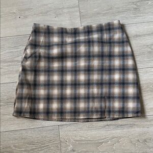 Old Navy Plaid Mini Skirt - Brown and Black size M